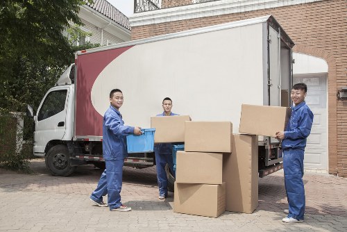 Removal van ready for a flat relocation near Neasden
