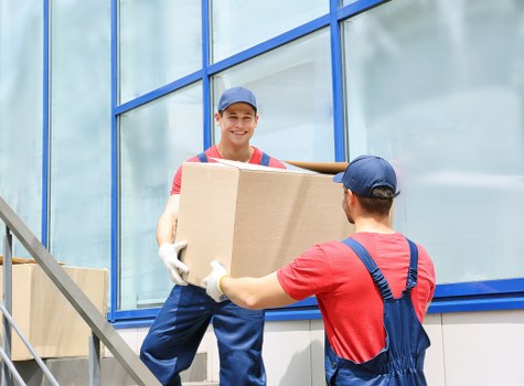 Removal van ready for a local move in Neasden