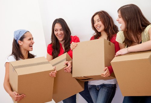 Removal team helping with a home move in Neasden