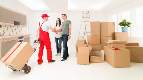 Removal van and moving team for a Neasden home move