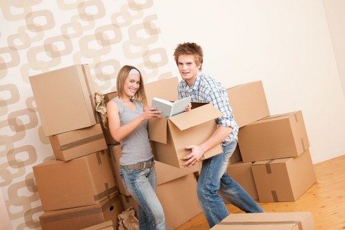 Professional moving team handling a flat move in Neasden