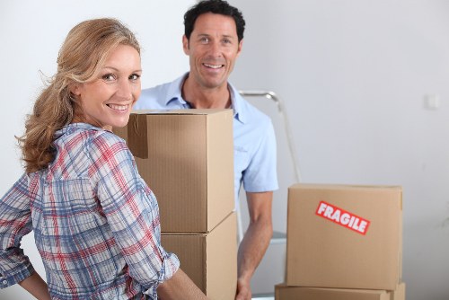 Moving day logistics and unloading at a Neasden home
